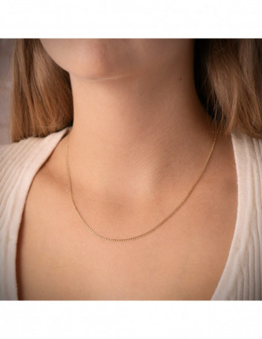 18K CADENA ORO AMARILLO BARBADA HUECA...