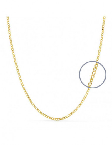 18K CADENA ORO AMARILLO BARBADA HUECA...