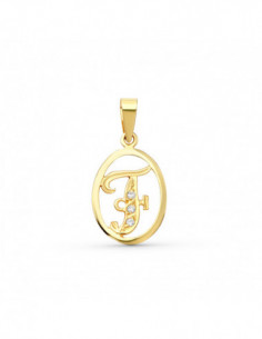 18K COLGANTE LETRA F CON... 2