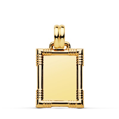 18K CHAPA BRILLO CON BORDE...