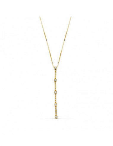 18K GARGANTILLA CIRCONITAS 45 CM