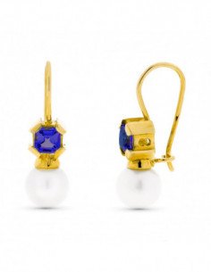 18K PENDIENTES PERLA... 2