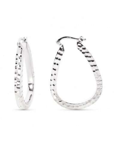 18K AROS ORO BLANCO GOTA TALLADOS....