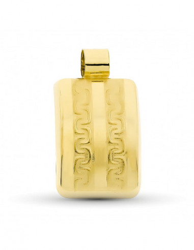 18K COLGANTE ORO AMARILLO RECTANGULAR...