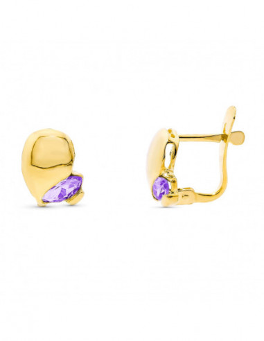 18K PENDIENTES ORO AMARILLO PIEDRA...