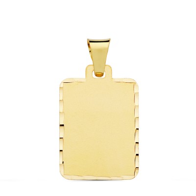 18K CHAPA MATE TALLADA...