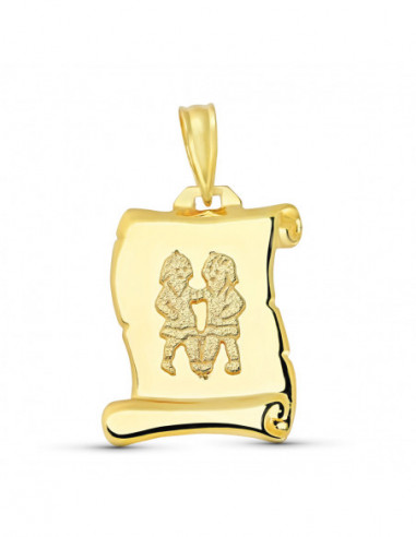 18K HOROSCOPO GEMINIS PERGAMINO