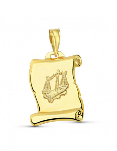 18K HOROSCOPO LIBRA PERGAMINO