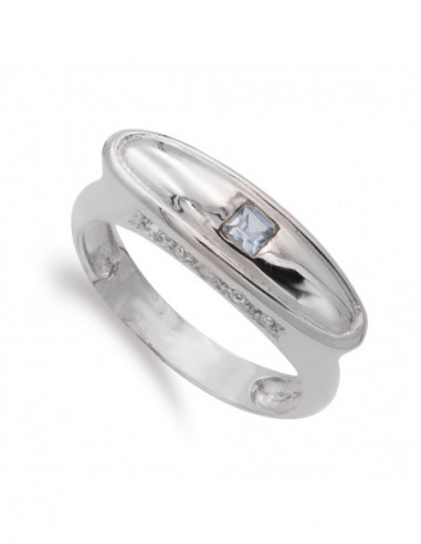 18K SORTIJA ORO BLANCO AMATISTA Y...