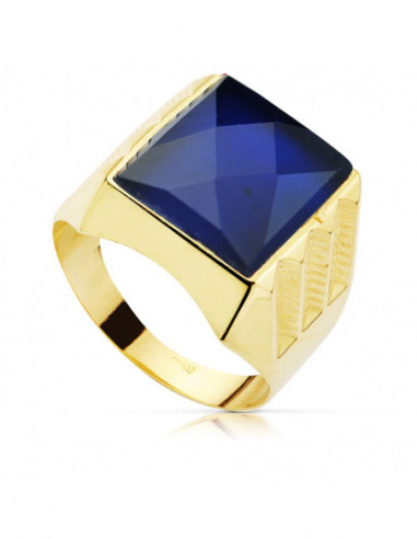 18K SELLO ORO AMARILLO CABALLERO...