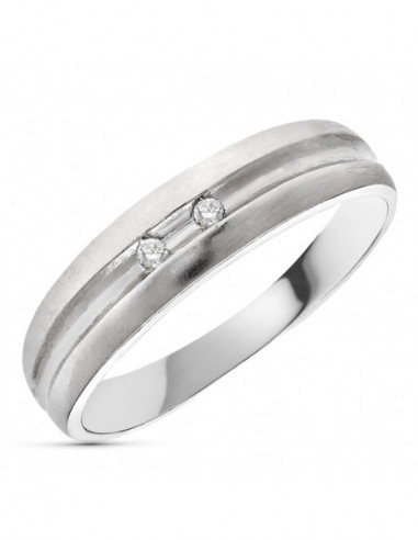 18K SORTIJA ORO BLANCO BRILLANTES...