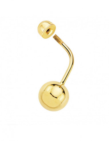 18K PIERCING OMBLIGO BOLA 8 MM ORO...