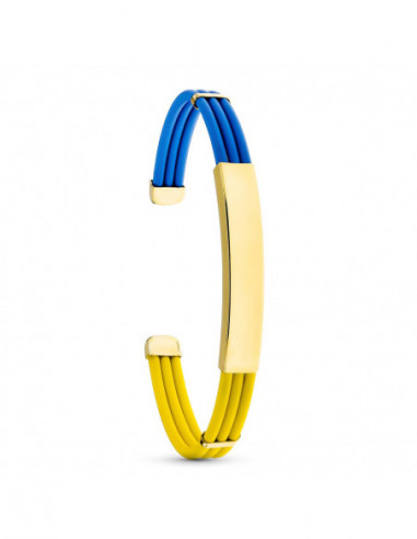 18K PULSERA CHAPA Y TERMINALES ORO...