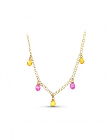 18K GARGANTILLA ORO AMARILLO LAGRIMAS...