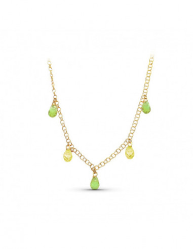 18K GARGANTILLA ORO AMARILLO LAGRIMAS...