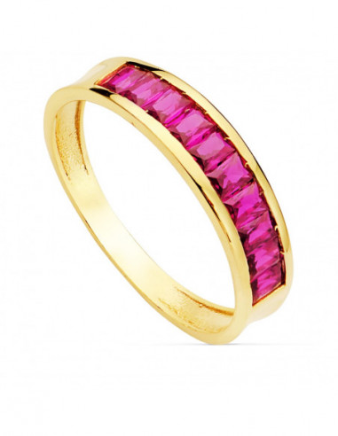 18K SORTIJA ORO AMARILLO CIRCONITAS...