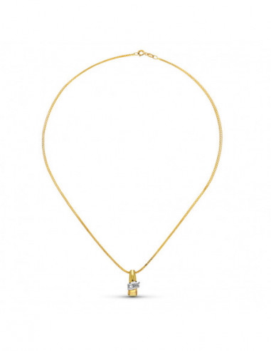 18K COLGANTE ORO AMARILLO BRILLANTE...