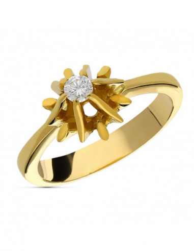 18K SOLITARIO ORO AMARILLO DIAMANTE...