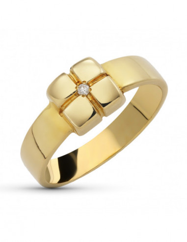 18K SORTIJA ORO AMARILLO DIAMANTES...