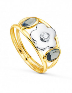 18K SORTIJA ORO BICOLOR... 2