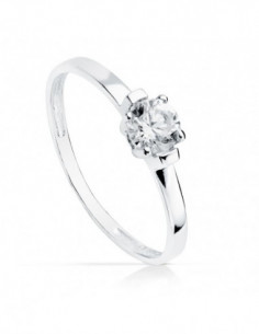 18K SOLITARIO ORO BLANCO... 2