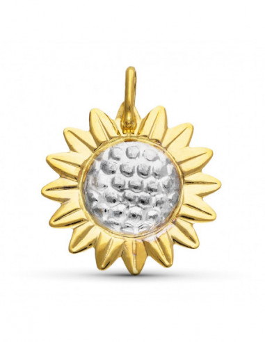 18K COLGANTE ORO BICOLOR GIRASOL 18 MM