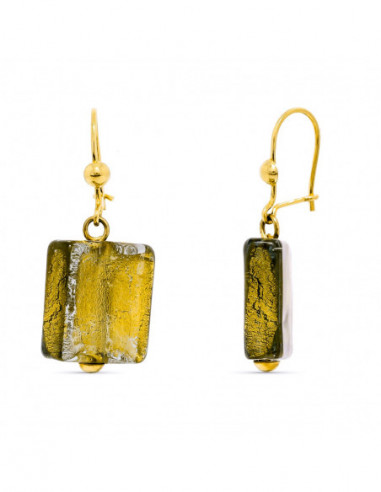 18K PENDIENTES ORO AMARILLO CON...