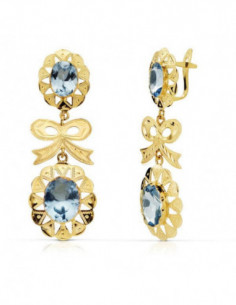 18K PENDIENTES CUBANA LAZO... 2