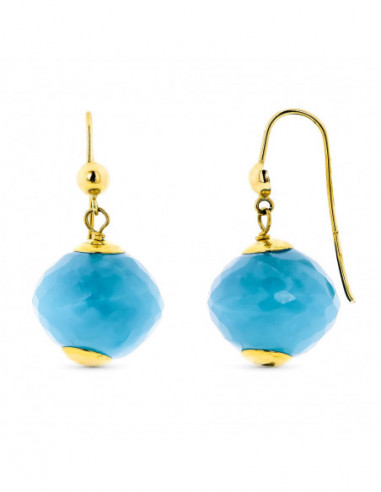 18K PENDIENTES ORO AMARILLO LARGOS...