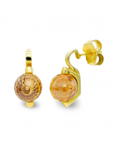 18K PENDIENTES ORO AMARILLO PIEDRA...