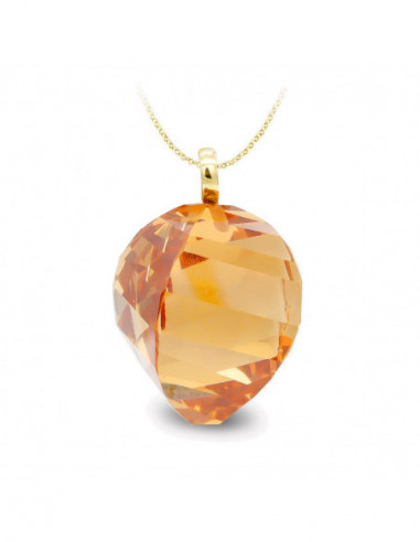 18K COLGANTE ORO PIEDRA TOPACIO 18 MM...