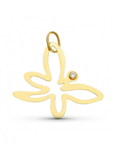18K COLGANTE ORO AMARILLO MARIPOSA...