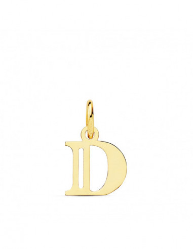 18K COLGANTE LETRA  D  . 11X9 MM