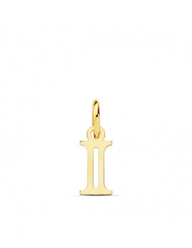 18K COLGANTE LETRA  I  . 11X5 MM
