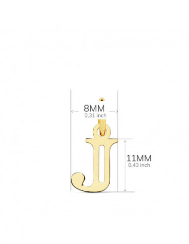 18K COLGANTE LETRA  J  . 11X8 MM