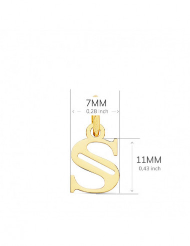 18K COLGANTE LETRA  S  11X7 MM
