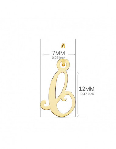 18K COLGANTE LETRA  C  15X9 MM