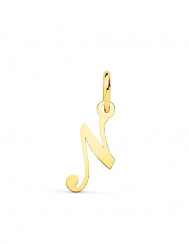 18K COLGANTE LETRA  N  15X8 MM
