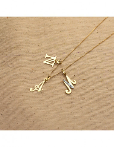 18K COLGANTE LETRA  S  16X5 MM