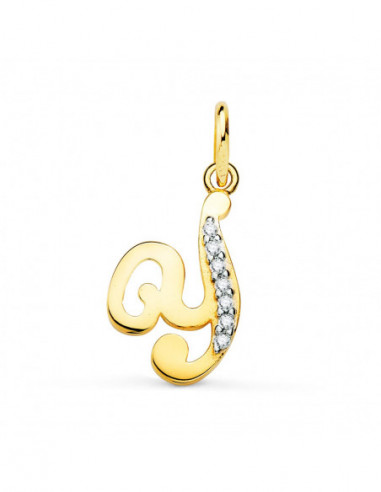 18K COLGANTE ORO BICOLOR LETRA Y...