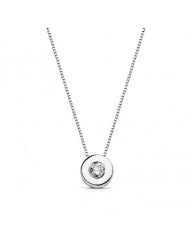 18K GARGANTILLA ORO BLANCO CHATON 6...