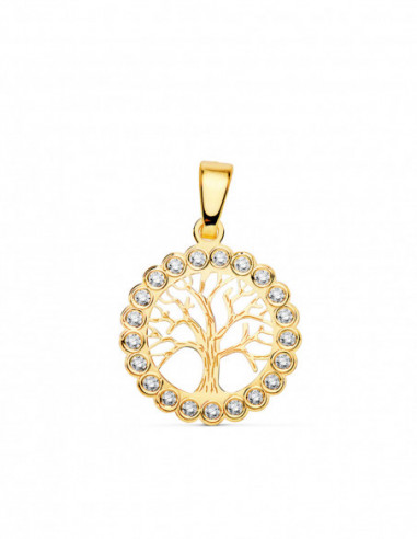 18K COLGANTE ORO AMARILLO ARBOL DE LA...