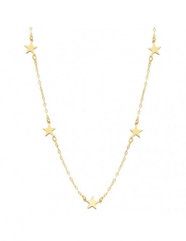 18K GARGANTILLA ESTRELLAS ORO...