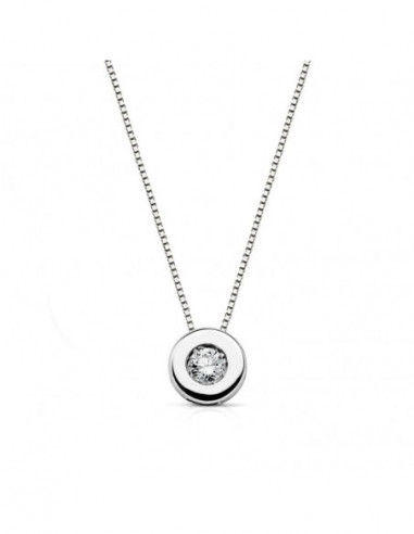 18K GARGANTILLA ORO BLANCO CHATON...