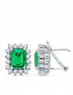 18K PENDIENTES ORO BLANCO... 2