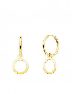 18K AROS ORO AMARILLO TUBO... 2