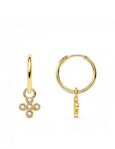 18K AROS TUBO REDONDO ORO AMARILLO...