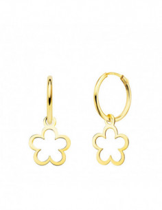 18K AROS ORO AMARILLO TUBO... 2