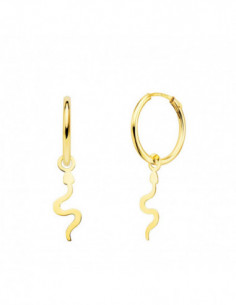 18K AROS ORO AMARILLO TUBO... 2