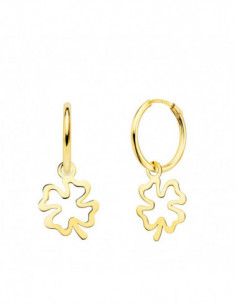 18K AROS ORO AMARILLO TUBO... 2